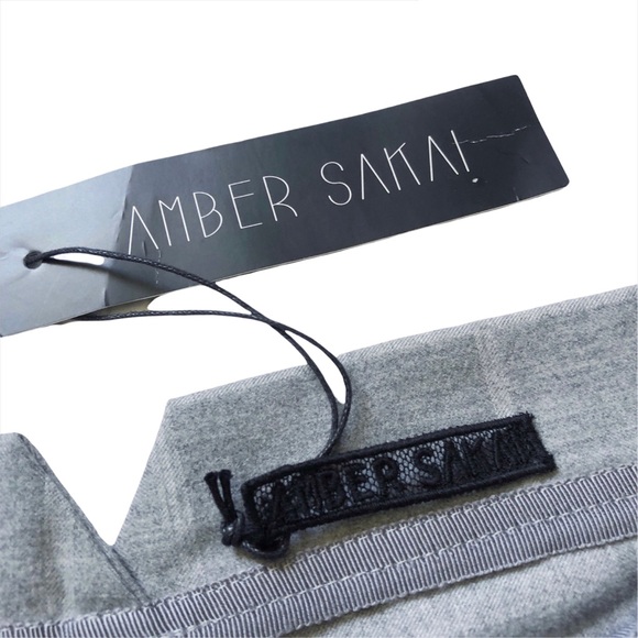 AMBER SAKAI Asymmetrical Waist Crisscross Crossover Waist Gray Plaid NWT… - Picture 8 of 16